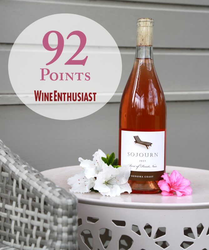 Sojourn Cellars 2019 Rosé of Pinot Noir in Wine Enthusiast Sojourn